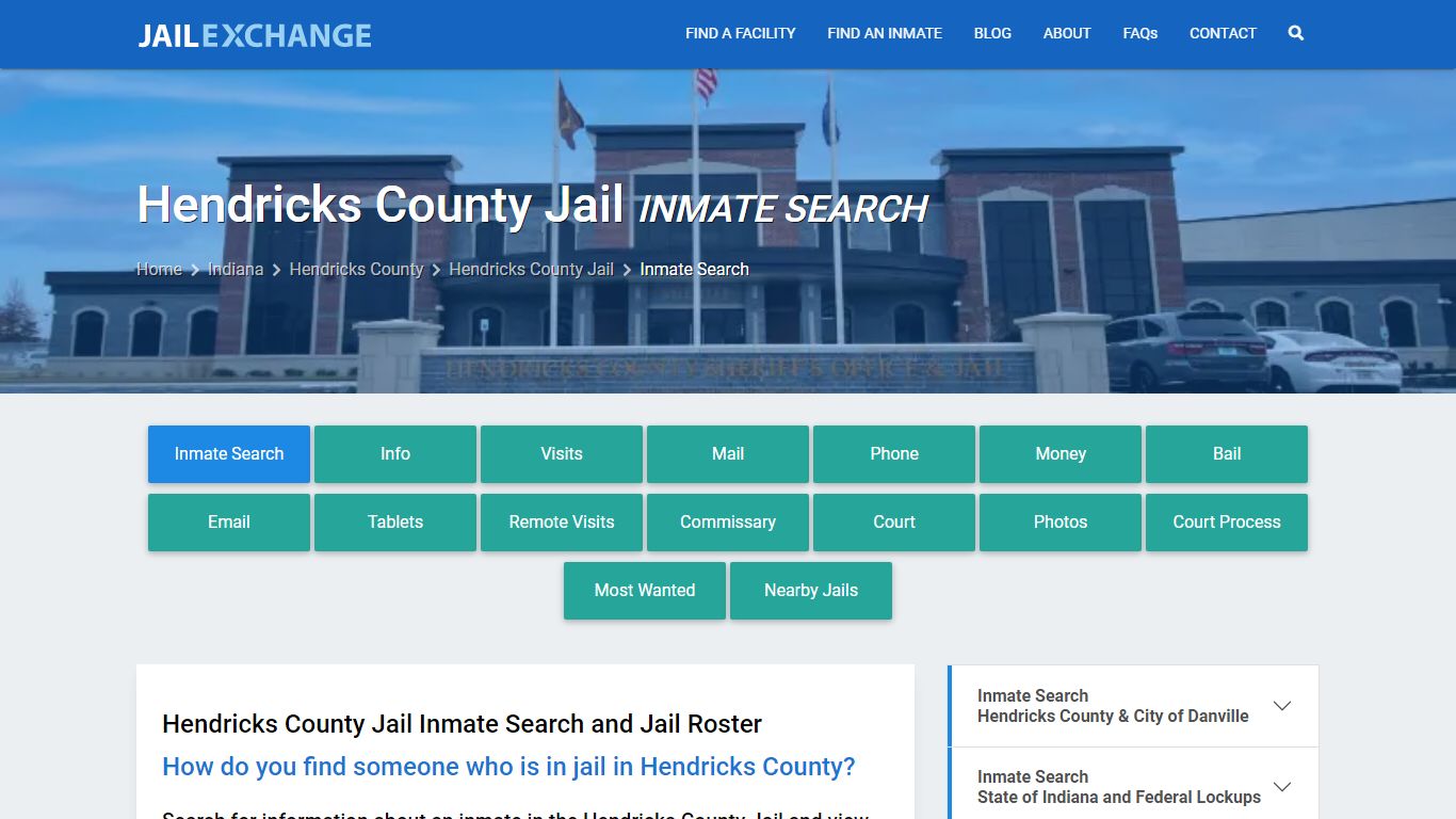 Inmate Search: Roster & Mugshots - Hendricks County Jail, IN